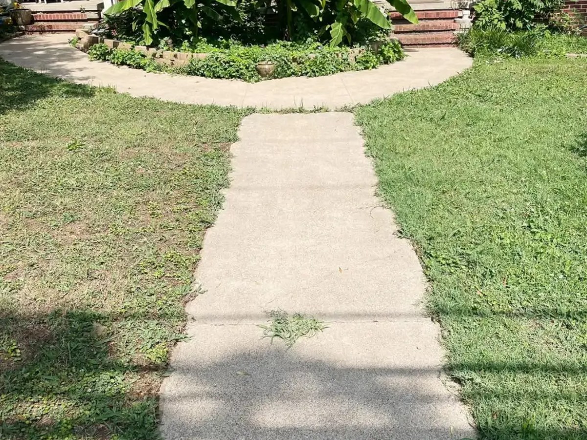 Sidewalk & Walkway Wash — before