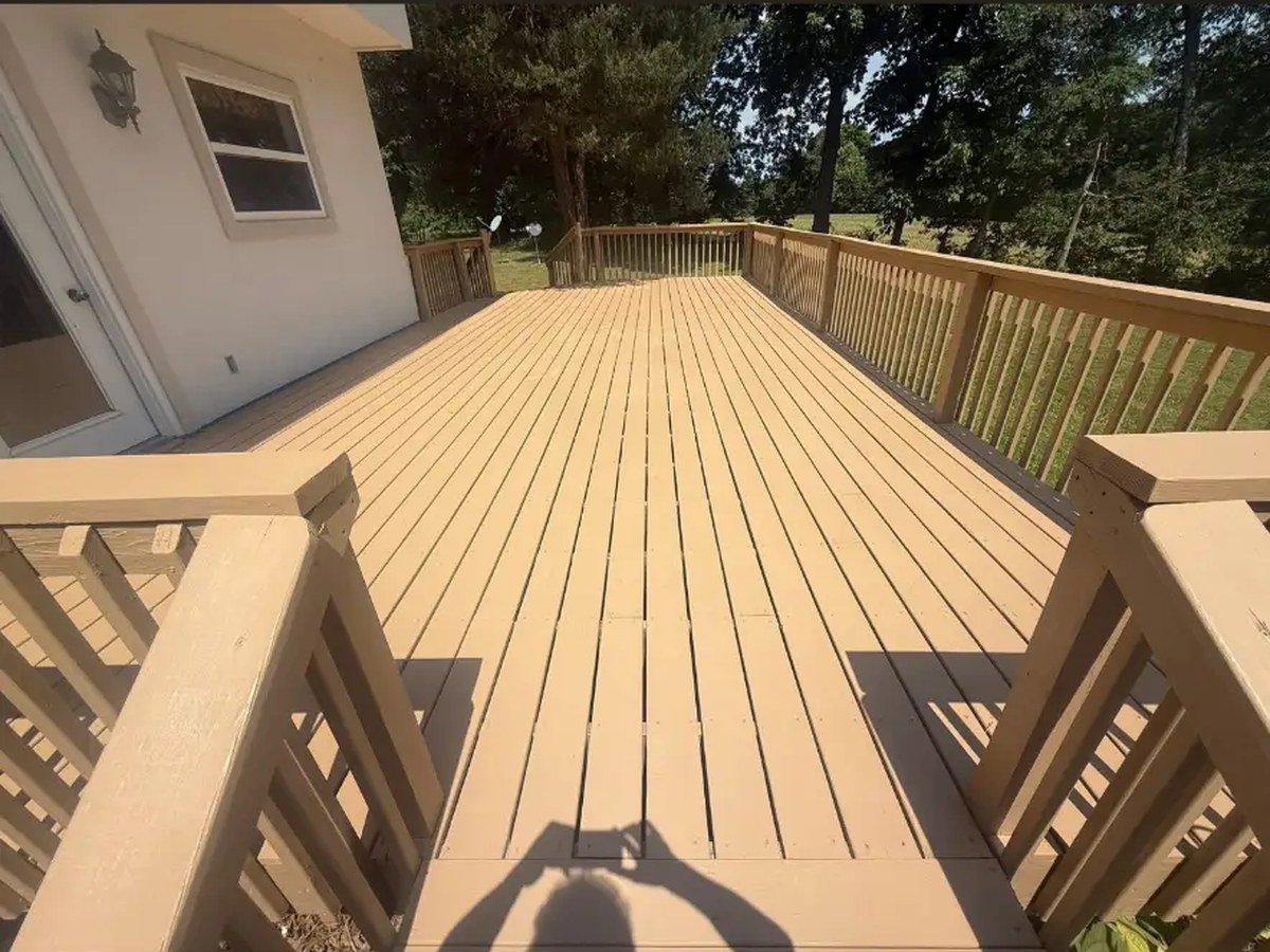 Deck Wash, Repair & Stain — after